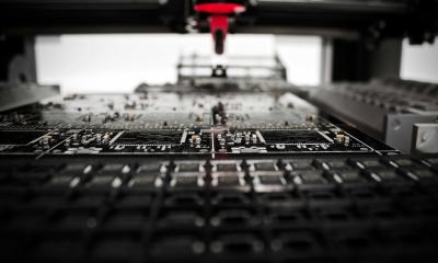 Electronics machine in a factory